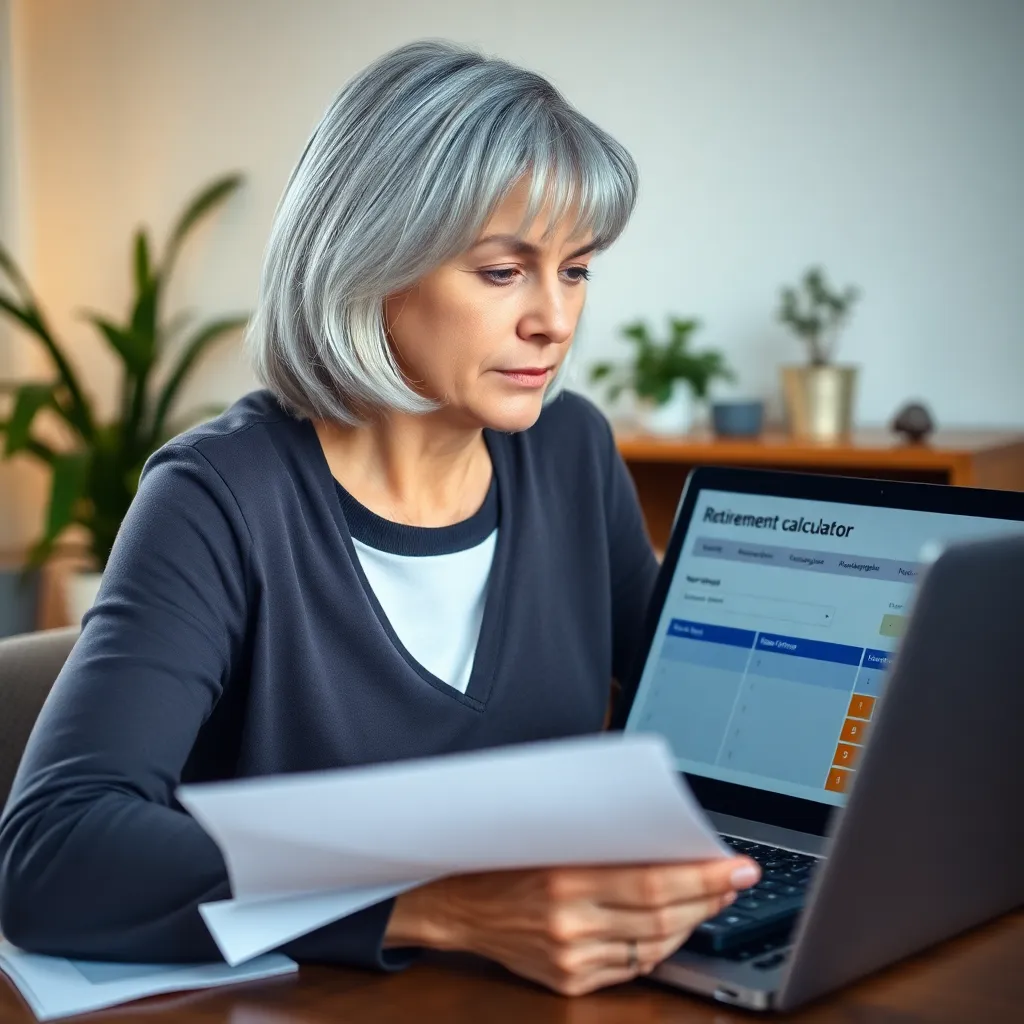 Planowanie emerytury w Polsce - kobieta analizująca plany emerytalne
